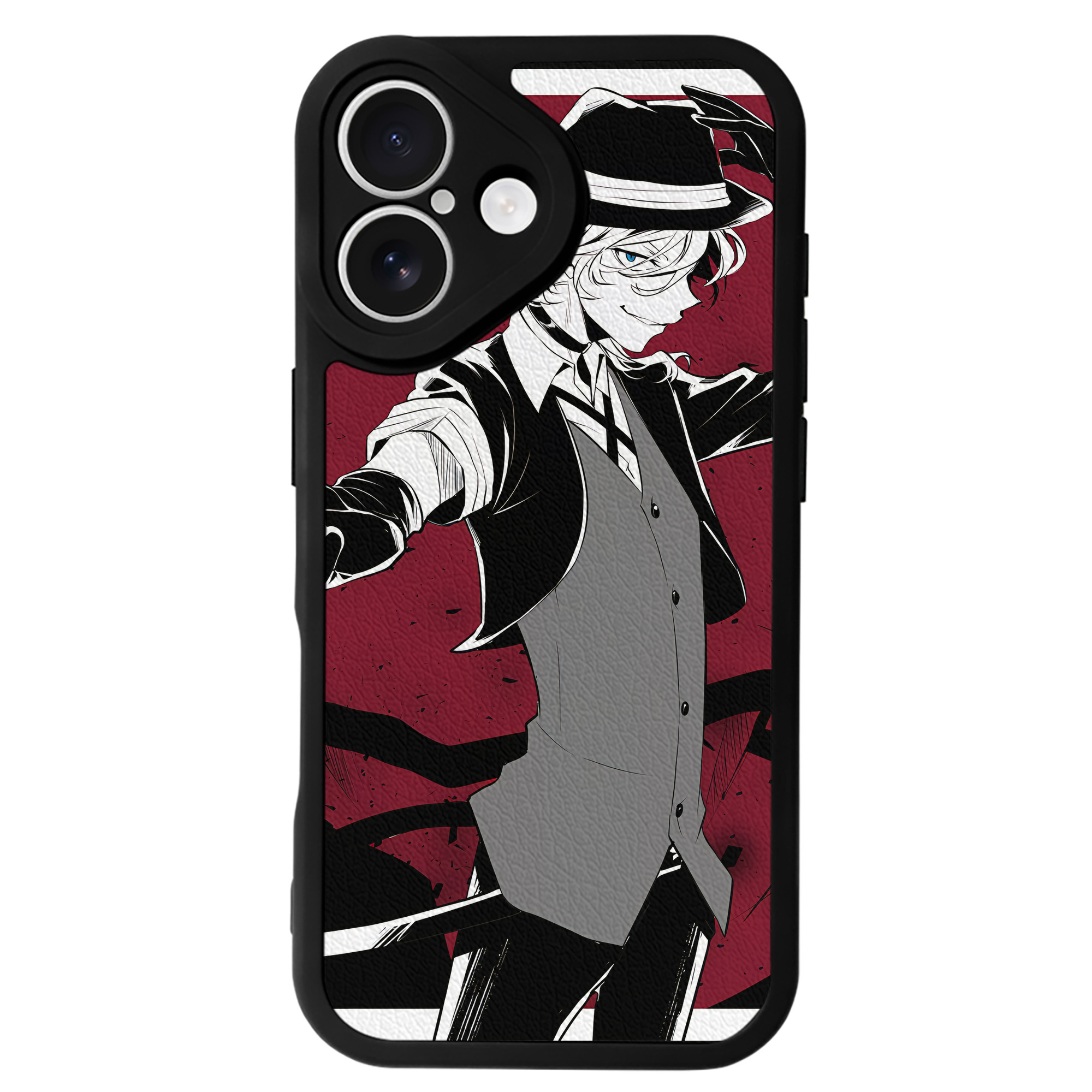 （画像用） 文豪ストレイドッグス Bungo Stray Dogs 【iPhone 16シリーズ対応】シリコンスマホケース（レザー調） 材質：シリコン